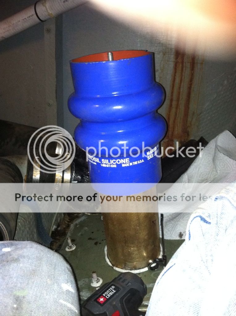 Midengine tricabin underwater exhaust rebuild Trojan Boat Forum